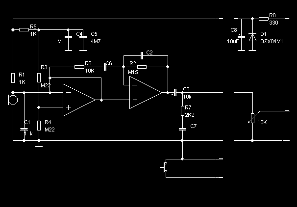 schema mikrofonu Matra